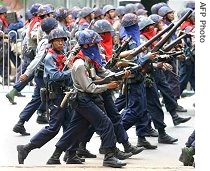 Burma military on the march
