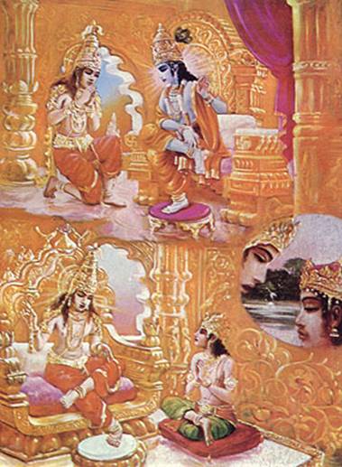 Krishna and Vivasvan