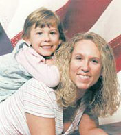 Lisa Hayes with daughter