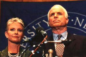 McCain and wife