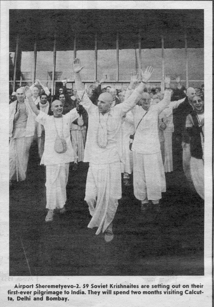 Bharadvaja das with Russian devotees
