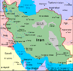 map of Iran