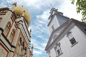 mosque and church