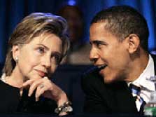 Obama and Clinton