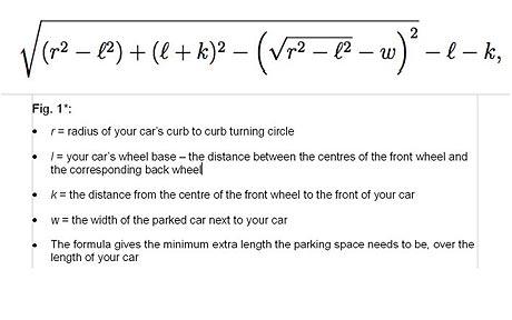 parking formula