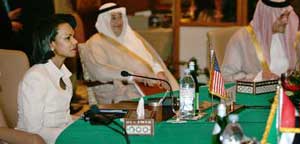 Condoleeza Rice with Saudis